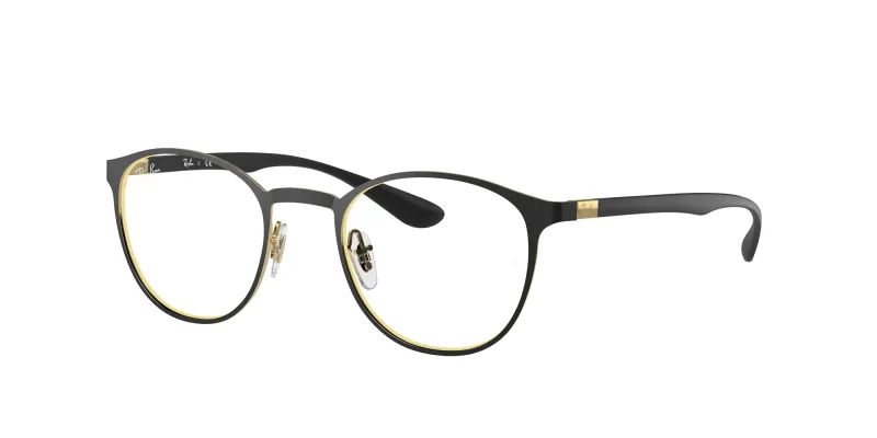 Ray - Ban Unisex Ray - Ban RX6355 2994 Monturas ópticas Metal Negro Transparente Pantos Normal