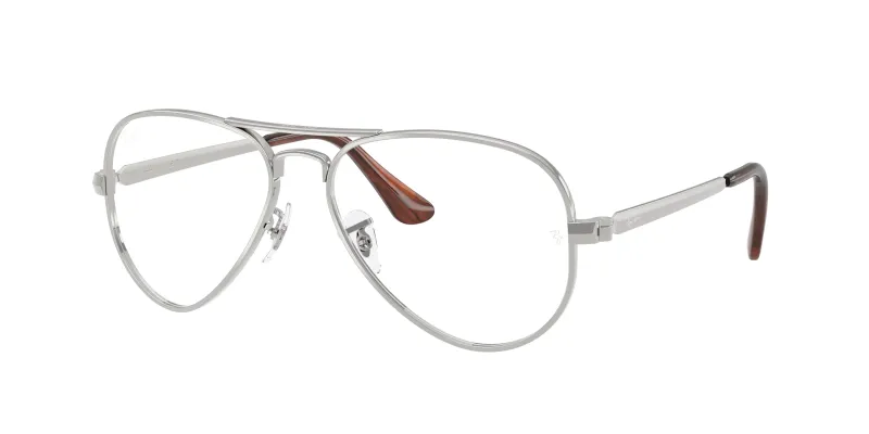 Ray - Ban Unisex Ray - Ban RX3925V AVIATOR MAX 2501 Monturas ópticas Metal Plata Transparente Piloto Normal