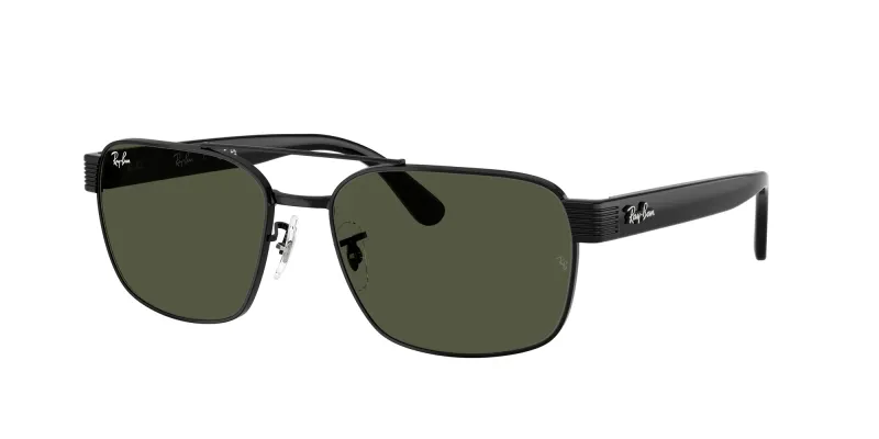 Ray - Ban Unisex Ray - Ban RB3751 002/31 Gafas de sol Metal Negro Verde G15 Cuadrada Normal