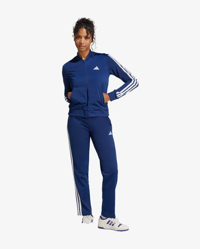 Chándal adidas Essentials 3-Stripes azul marino blanco mujer - S