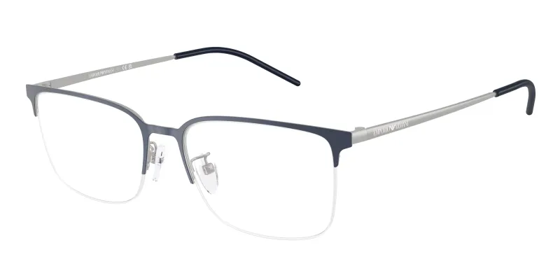 Emporio Armani Hombre Emporio Armani EA1179D 3018 Monturas ópticas Metal Azul Geométrico Normal