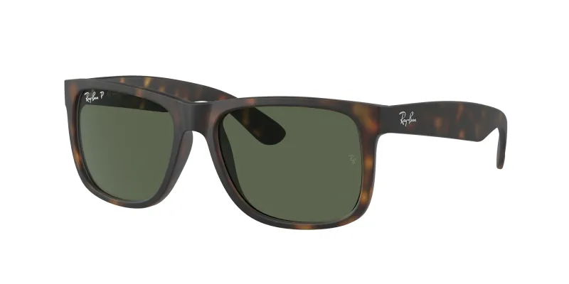 Ray - Ban Hombre Ray - Ban RB4165 JUSTIN 865/9A Gafas de sol Nylon Tortuga Verde Cuadrada Polarizado