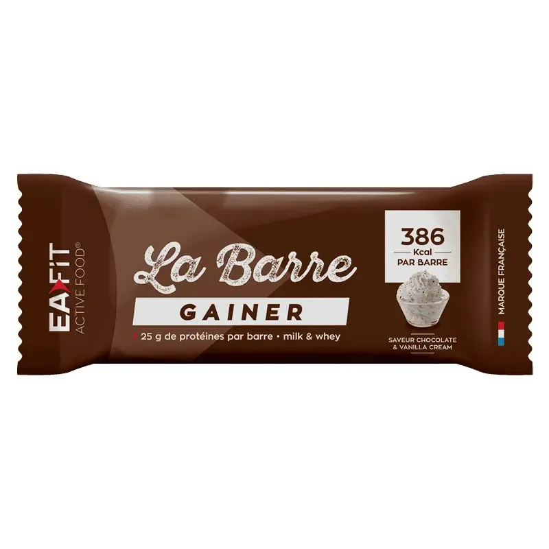 Barritas de nutrición gainer chocolate vainilla crema EA Fit
