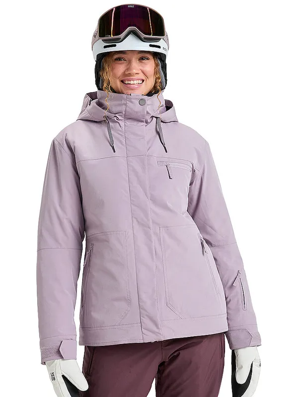 ROXY Chaqueta de snowboard para mujer Brylee Hoodie rosa | L