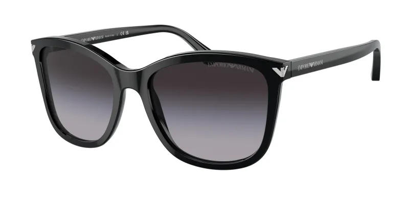 Emporio Armani Mujer Emporio Armani EA4060 50178G Gafas de sol Acetato Negro Gris Cuadrada Normal Sombreado