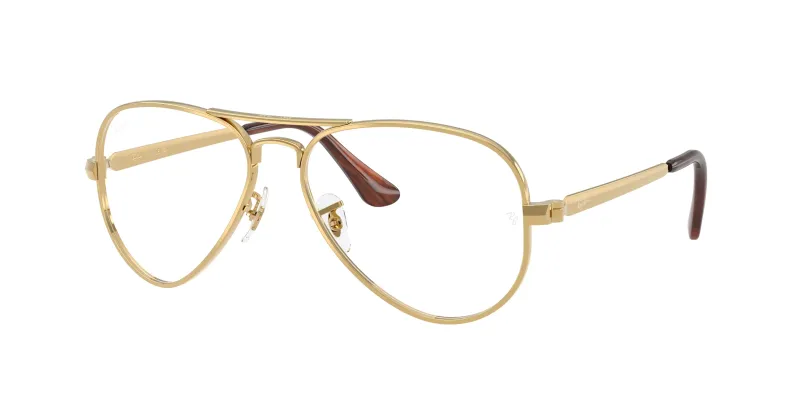 Ray - Ban Unisex Ray - Ban RX3925V AVIATOR MAX 2500 Monturas ópticas Metal Oro Transparente Piloto Normal