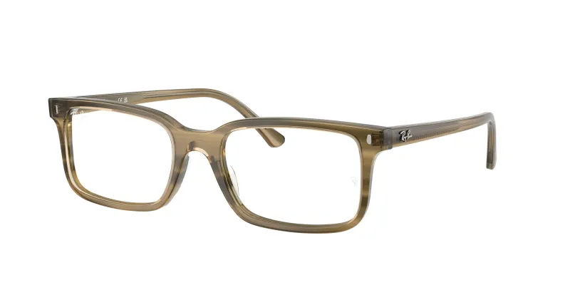 Ray - Ban Unisex Ray - Ban RX5445 8454 Monturas ópticas Acetato Verde Transparente Cuadrada Normal