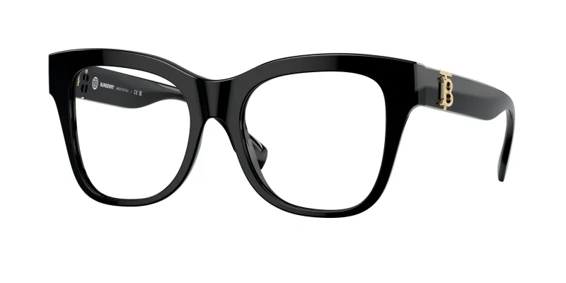 Burberry Mujer Burberry BE2388 3001 Monturas ópticas Acetato Negro Cuadrada Normal