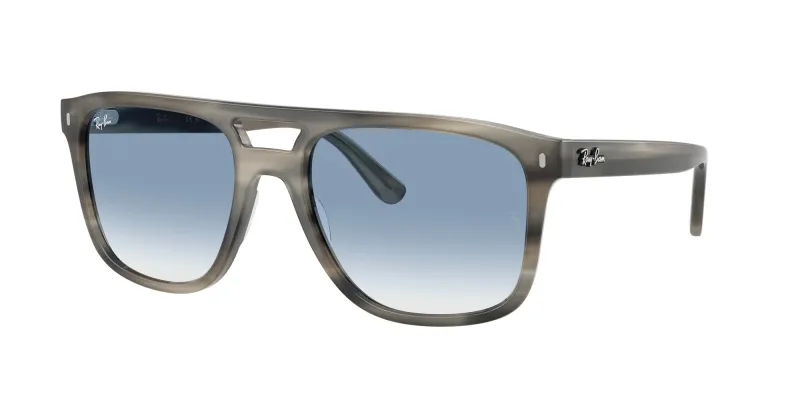 Ray - Ban Unisex Ray - Ban RB2213 14243F Gafas de sol Acetato Tortuga Azul Cuadrada Normal Sombreado