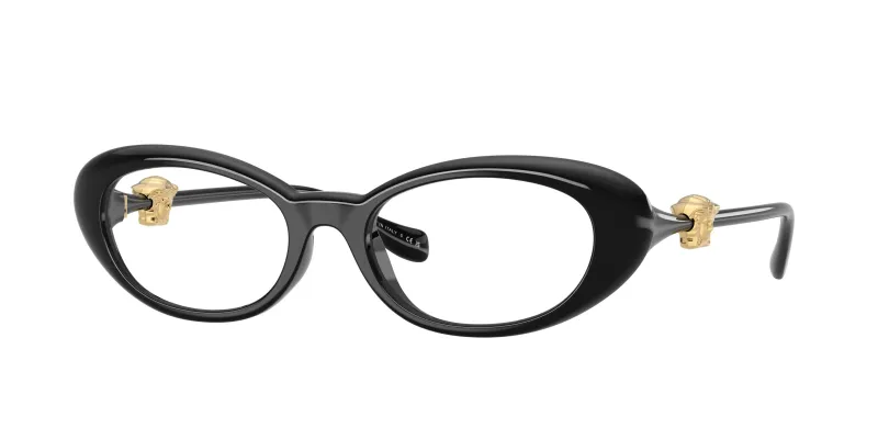 Versace Mujer Versace VE3381U GB1 Monturas ópticas Inyectado Negro Redonda Normal