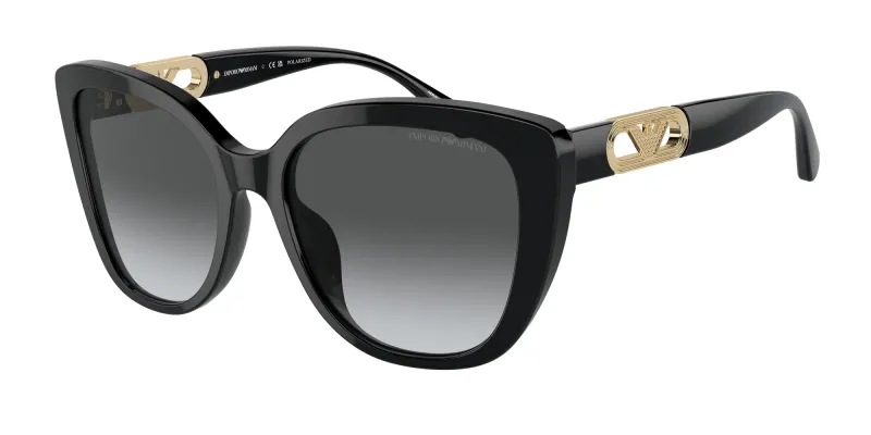 Emporio Armani Mujer Emporio Armani EA4214U 50178G Gafas de sol Acetato Negro Gris Mariposa Polarizado Sombreado
