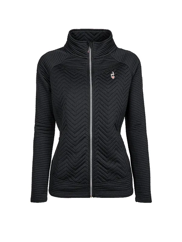 AULP Chaqueta polar de mujer Simix Jaquard negro | XL