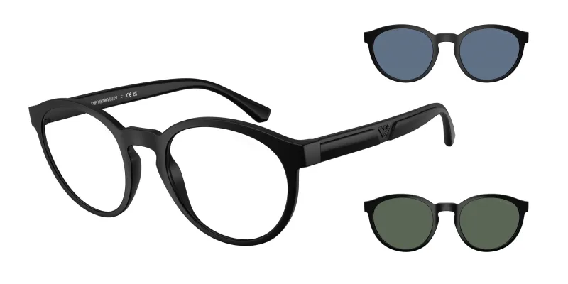 Emporio Armani Hombre Emporio Armani EA4152 58011W Gafas de sol Inyectado Negro Transparente Pantos Normal Clip-on