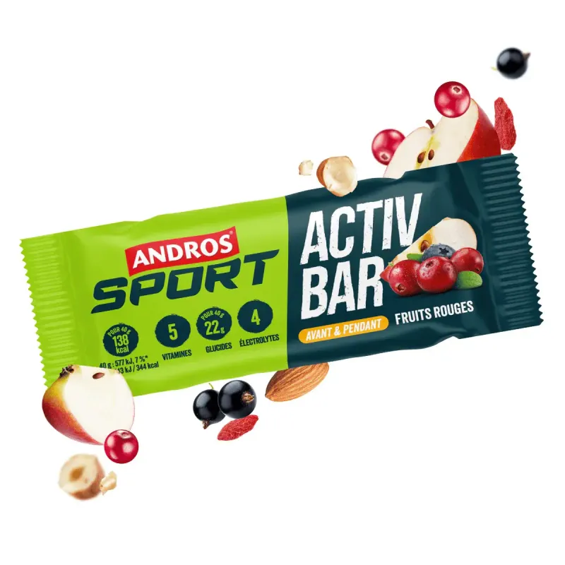 Barritas nutricionales Andros Sport Activ Fruits Rouges