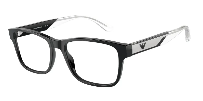 Emporio Armani Hombre Emporio Armani EA3239 5017 Monturas ópticas Acetato Negro Cuadrada Normal