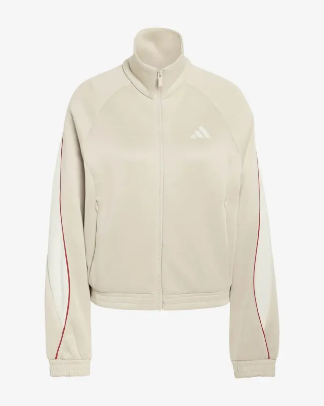 Sudadera adidas Stadium Full Zip beige mujer - XXL