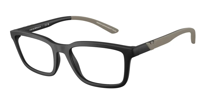 Emporio Armani Hombre Emporio Armani EA3259 5001 Monturas ópticas Inyectado Negro Cuadrada Normal