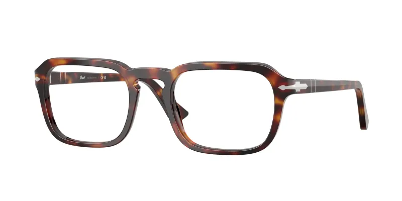 Persol Unisex Persol PO3390V 24 Monturas ópticas Acetato Tortuga Cuadrada Normal