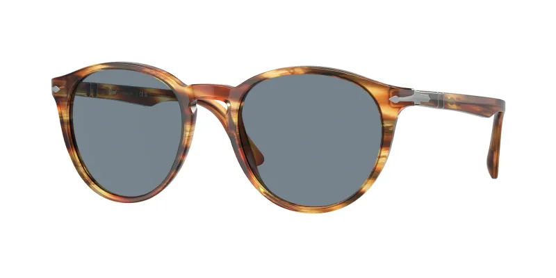 Persol Hombre Persol PO3152S 904356 Gafas de sol Acetato Marrón Azul Redonda Normal