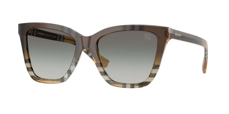 Burberry Mujer Burberry BE4470 420211 Gafas de sol Acetato Marrón Gris Cuadrada Normal Sombreado