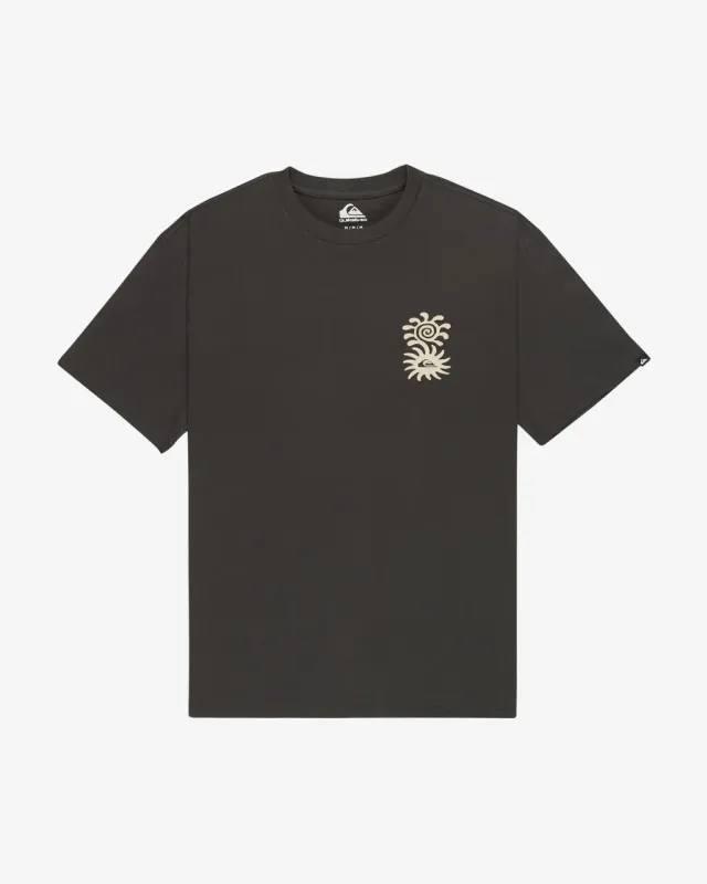 Camiseta Quiksilver Evo Blossom Of Peace manga corta gris blanco - L