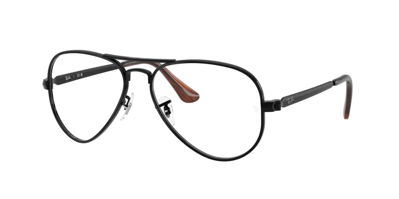 Ray - Ban Unisex Ray - Ban RX3925V AVIATOR MAX 2509 Monturas ópticas Metal Negro Transparente Piloto Normal