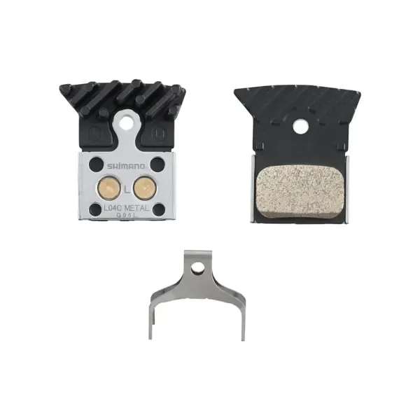 Juego de pastillas de freno metálicas con aletas de refrigeración Shimano L04C