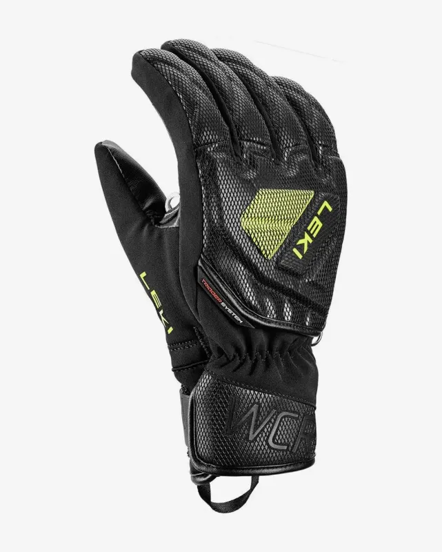 Guantes Leki WCR C-Tech 3D negro amarillo neón infantil - 7