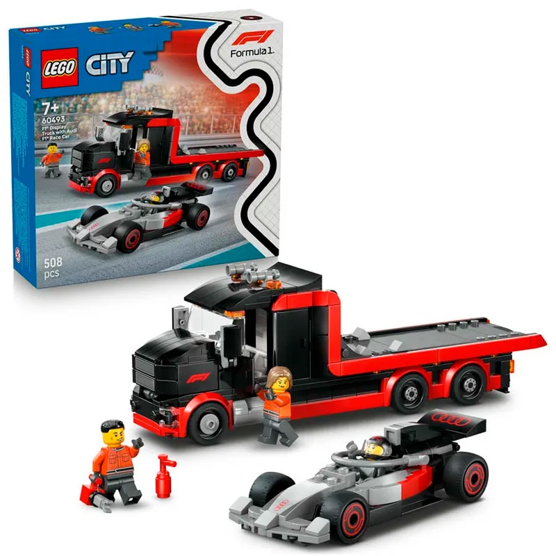 LEGO® City Camión de Exposición de F1® con Coche de Carreras Audi F1® 60493
