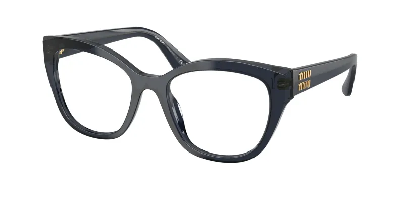Miu Miu Mujer Miu Miu MU 05XV 08Q1O1 Monturas ópticas Acetato Azul Cuadrada Normal