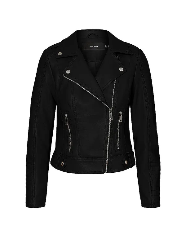 VERO MODA Chaqueta de imitación de cuero VMKERRIULTRA negro | M