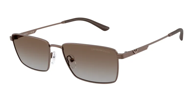 Emporio Armani Hombre Emporio Armani EA2169 300689 Gafas de sol Metal Bronce Gris Cuadrada Normal Sombreado