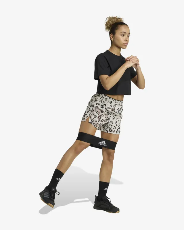Pantalón corto adidas Workout Essentials Woven Print leopardo mujer - XXS