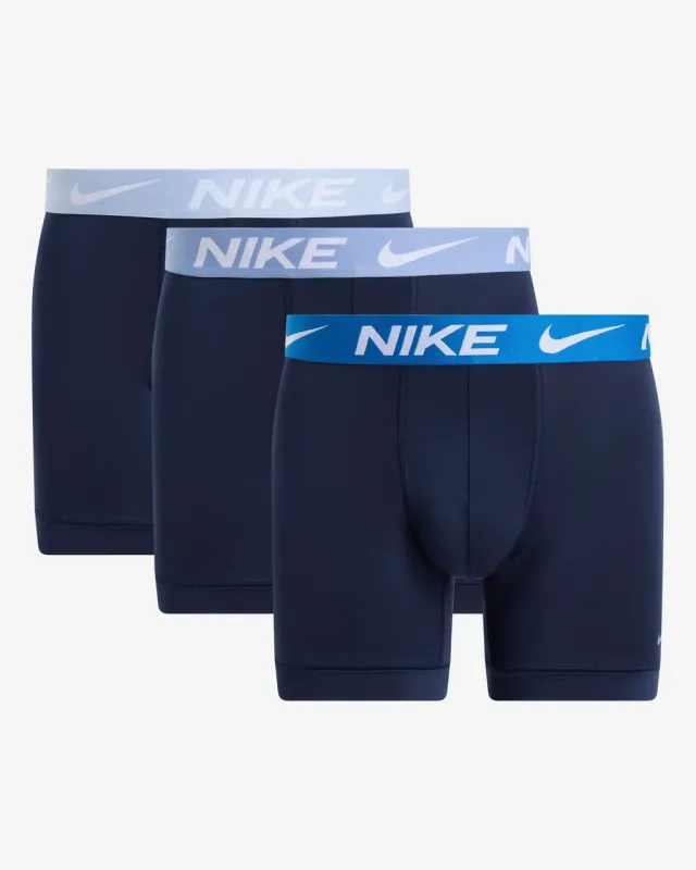 Bóxer Nike Brief Logo azul marino blanco (3 unidades) - S