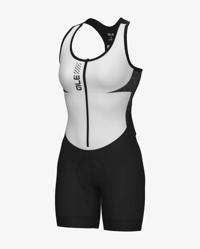 Traje integral Alé PRAGMA Color Block corto blanco negro mujer - S