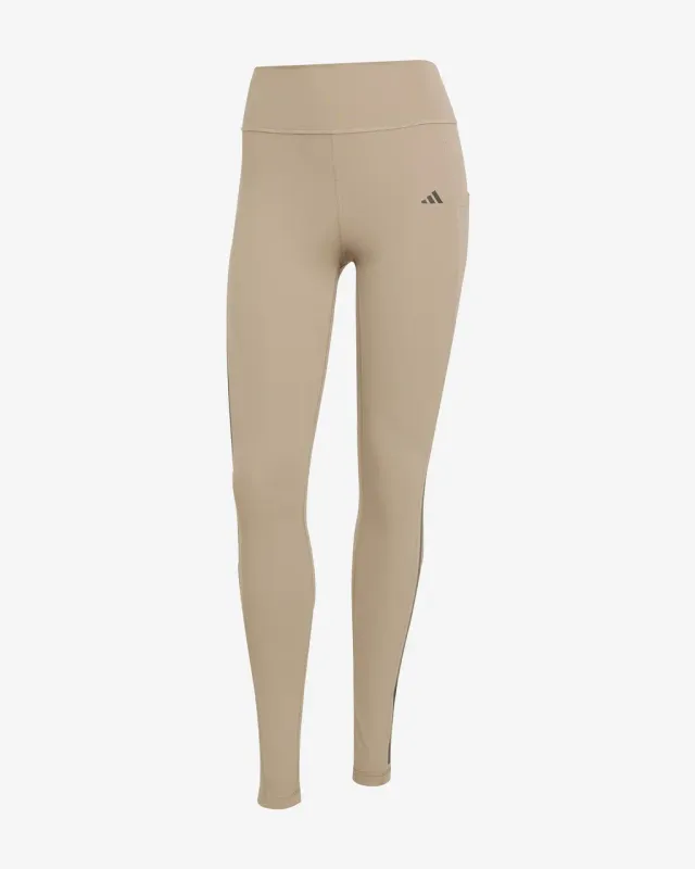 Malla larga adidas Optime 3-Stripe beige negro mujer - XS