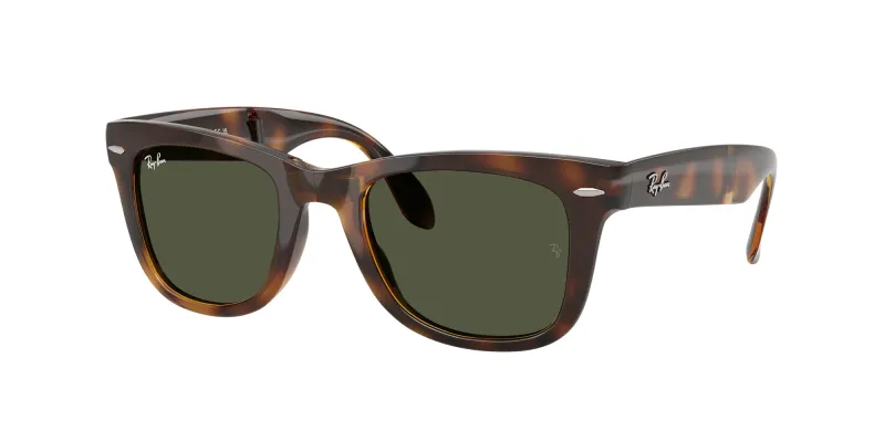 Ray - Ban Hombre Ray - Ban RB4105 FOLDING WAYFARER 710/31 Gafas de sol Nylon Tortuga Verde Cuadrada Normal