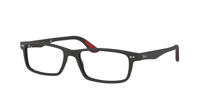 Ray - Ban Unisex Ray - Ban RX5277 2077 Monturas ópticas Acetato Negro Transparente Cuadrada Normal