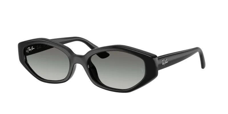 Ray - Ban Unisex Ray - Ban RB4473D 667711 Gafas de sol Inyectado Negro Gris Geométrico Normal Matizado