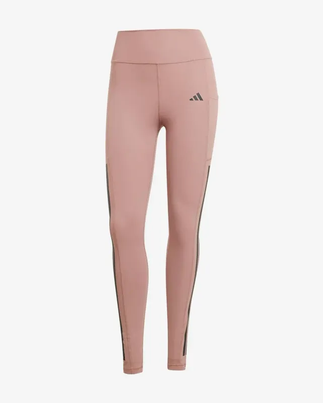 Malla larga adidas Optime 3-Stripe rosa negro mujer - XS
