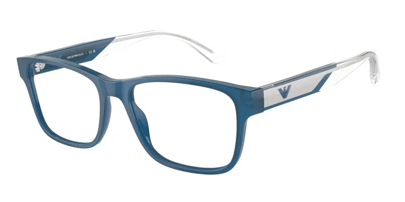 Emporio Armani Hombre Emporio Armani EA3239 6092 Monturas ópticas Acetato Azul Cuadrada Normal