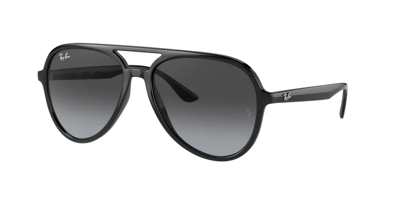 Ray - Ban Unisex Ray - Ban RB4376 601/8G Gafas de sol Inyectado Negro Gris Piloto Normal Sombreado