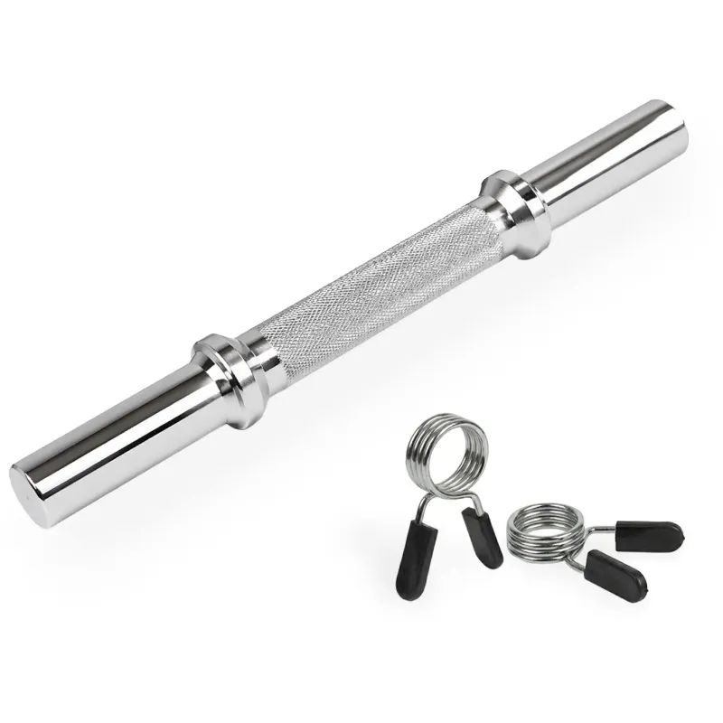 Barra de musculación con clips de resorte VirtuFit