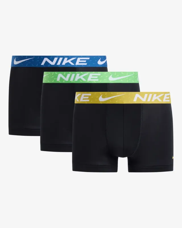 Bóxer Nike Trunk Logo negro verde amarillo (3 unidades) - XL