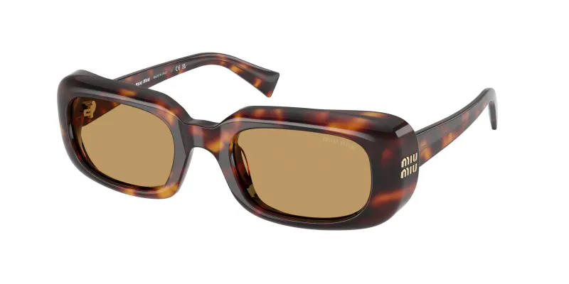 Miu Miu Mujer Miu Miu MU B13S 27L10Y Gafas de sol Acetato Tortuga Marrón Cuadrada Normal