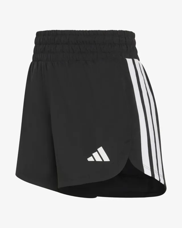 Pantalón corto adidas Pacer Workout Woven High Rise negro blanco mujer - M
