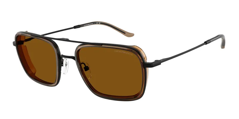 Emporio Armani Hombre Emporio Armani EA2162 300163 Gafas de sol Metal Negro Bronce Cuadrada Normal
