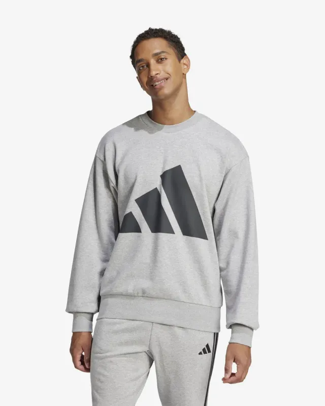 Sudadera adidas Essentials Big Logo French Terry gris negro - XL