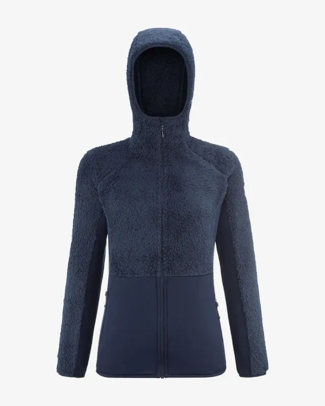 Forro polar con capucha Millet Chamonix High Loft azul noche mujer - L