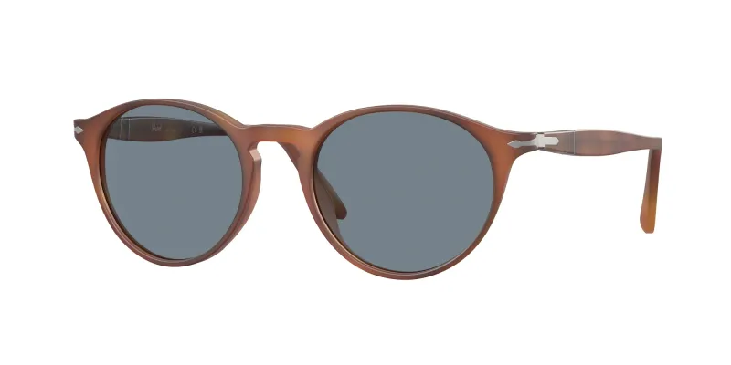 Persol Hombre Persol PO3092SM 900656 Gafas de sol Acetato Marrón Azul Redonda Normal